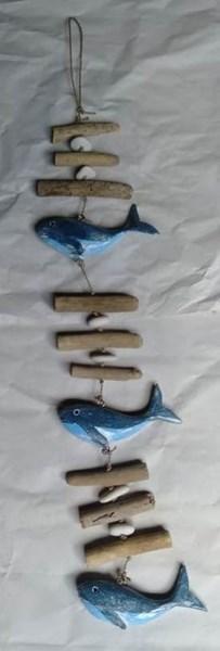 Enchanting whale mobile for nursery decor, featuring soothing movement and child-safe materials, perfect for any ocean-themed room.