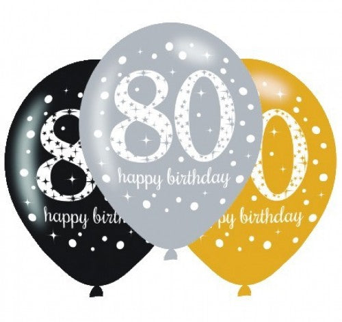 Sparkling Celebration 80 30cm Latex Balloon (6 Units) - Pack of (6)