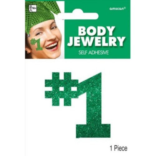 Vibrant green body jewelry measuring 5" x 3.5", perfect for stylish day-to-night wear and body piercings.