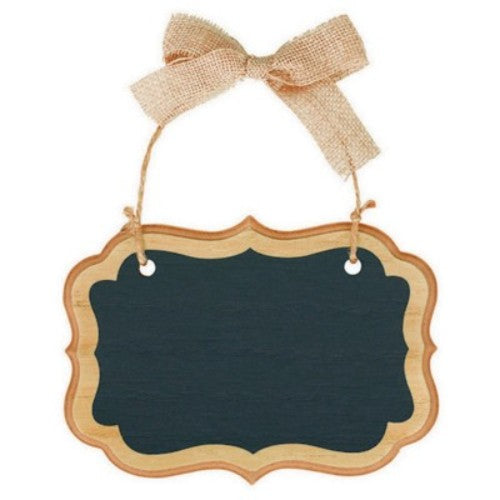 Chalkboard Sign Mdf Small Marquee Sign - Natural With Twine Bow Hanger