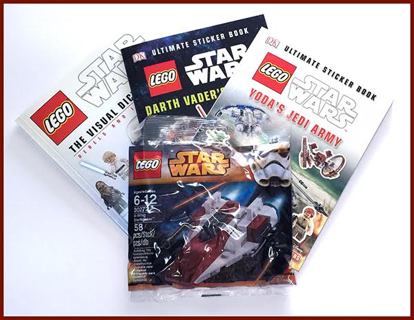 Star Wars Adventure Pack featuring LEGO® visual dictionary, sticker books, and an A-Wing model to build.