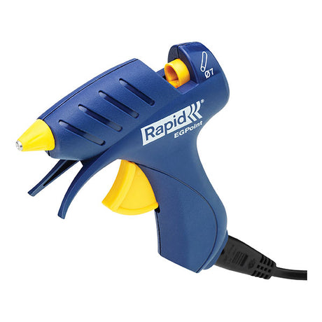 Rapid Cordless Glue Gun 7mm: versatile, cordless tool with 5-min heating, 80 g/h output, and integrated stand for easy crafting.