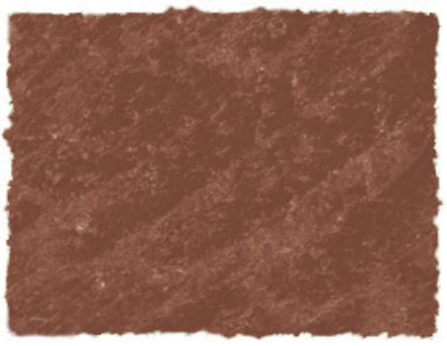 Soft square pastel in Burnt Sienna C, ideal for blending rich colors and fine details in professional artwork.