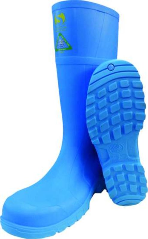 Bata Safemate Safety Gumboots in Size 14, featuring durable PVC sole, oil/acid resistance, and cushioned comfort insole.