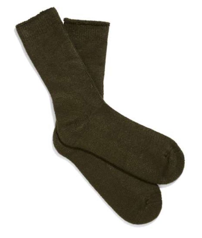 KingGee Bamboo Olive Socks in breathable, eco-friendly fabric with antibacterial properties, size 6-10, perfect for comfort and hygiene.