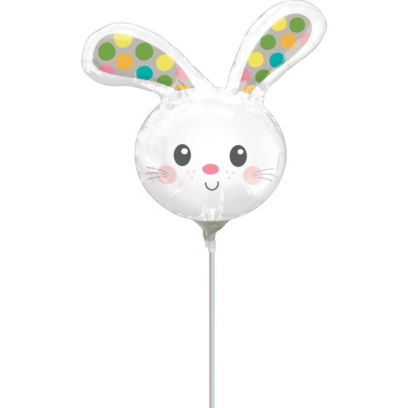 Balloon - Mini Shape Easter Spotted Bunny Head A30