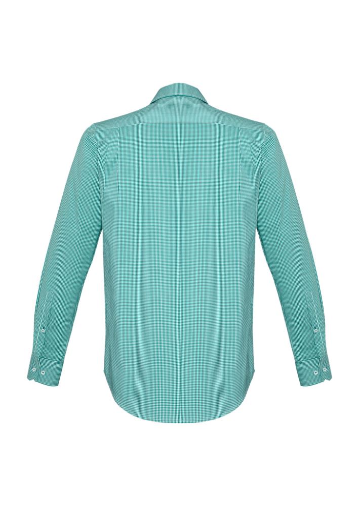 Eden Green long sleeve shirt for men in 5XL, featuring a stylish check pattern, comfortable blend, and executive-fit design.