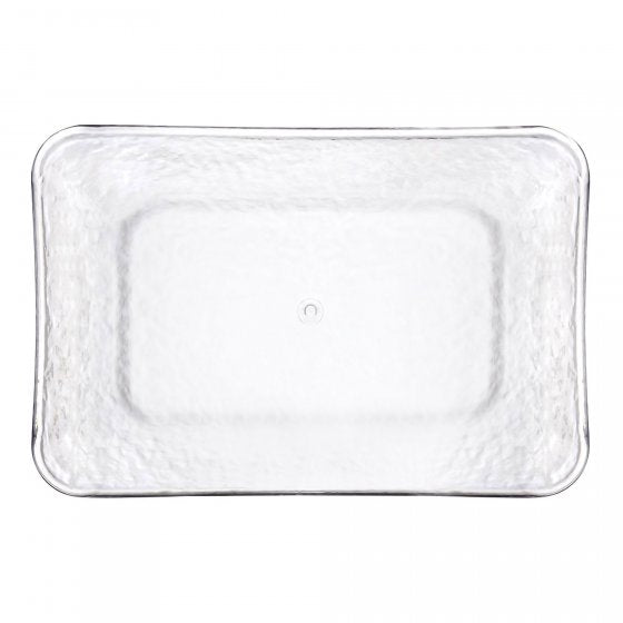 Premium Rectangular Tray Clear Hammered Look