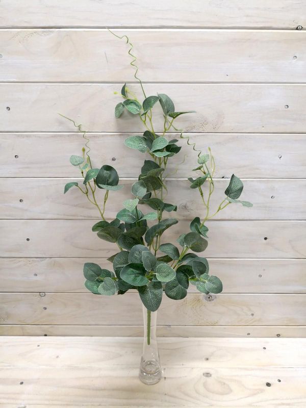 Lifelike artificial hanging eucalyptus bush, perfect for enhancing decor without maintenance. Ideal for any living space.