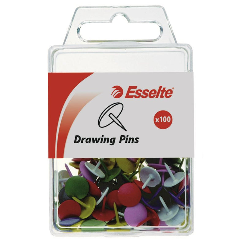 Esselte Pins Drawing Pk100 Assorted