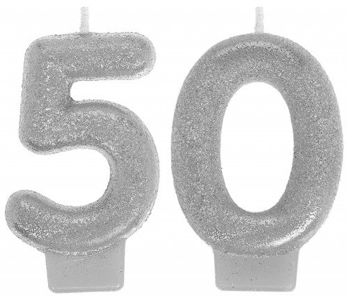 Sparkling Celebration Numeral Candles 50th - Pack of (2)