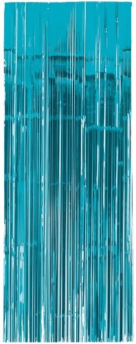 Metallic Curtain - Caribbean Blue