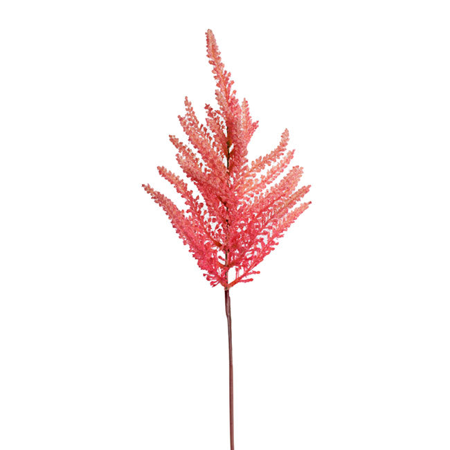 Lifelike 71cm dusty pink gradation fern spray, perfect for elegant home decor and maintenance-free arrangements.