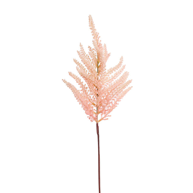 Lifelike 71cm soft pink gradation fern spray, perfect for elegant floral arrangements and hassle-free decor.