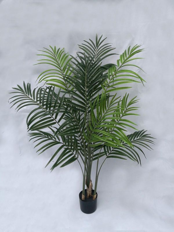Life-like 1.2m Areca Palm Tree in an elegant pot, perfect for enhancing indoor and outdoor décor with no maintenance required.