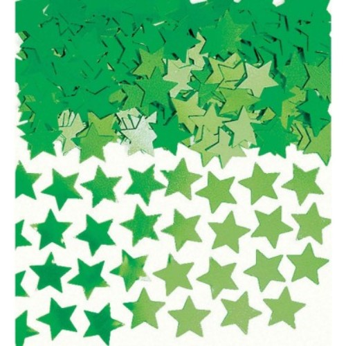 Vibrant green star-shaped confetti for celebrations, perfect for adding sparkle to any event or craft project.