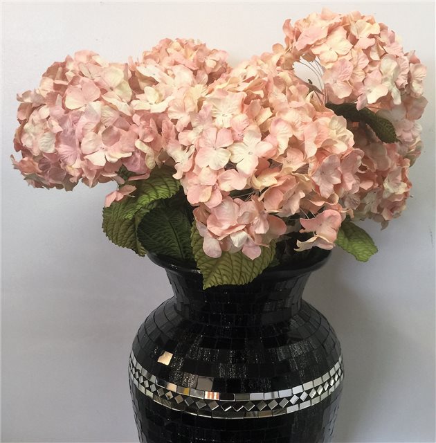 Lifelike Sweet Candy Hydrangeas Bunch of 3, each 70X16cm, perfect for elegant decor and versatile floral arrangements.