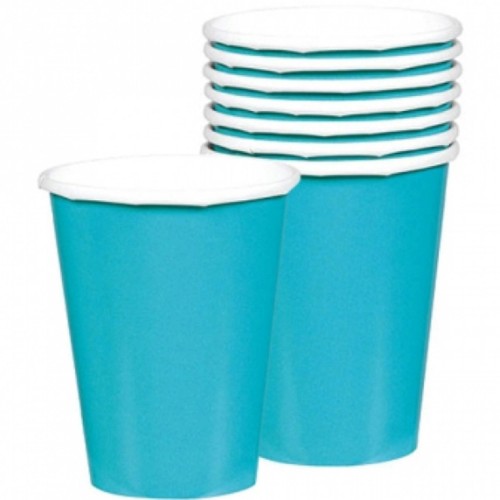 Paper Cups 20 Pack - Caribbean Blue (Pack of 20)