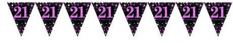 Vibrant pink 21st birthday banner, 4m x 20cm, perfect for elevating your celebration decor and creating memorable moments.