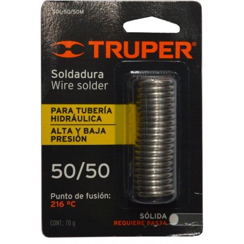 Solder Non Resin - Coil 50/50 Truper (70g)