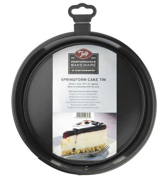 High-quality 12cm Tala Performance Springform Cake Tin with non-stick coating, perfect for baking cheesecakes and mousses.