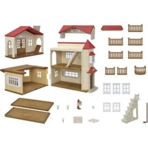 Sylvanian Families Red Hoof Country Home Gift Set Secret Attic Playroom