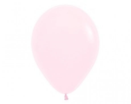 12cm pastel matte pink latex balloons in a pack of 50, perfect for elegant celebrations and versatile decor.