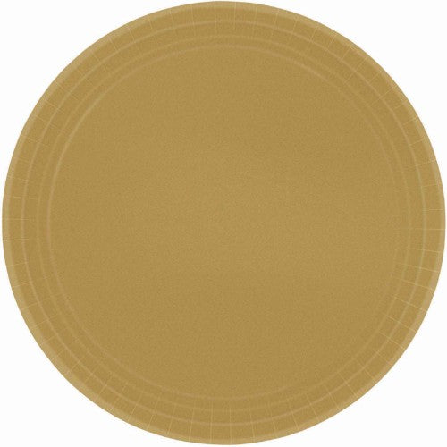 Paper Plates Round Gold - 23cm - Pack of (20)