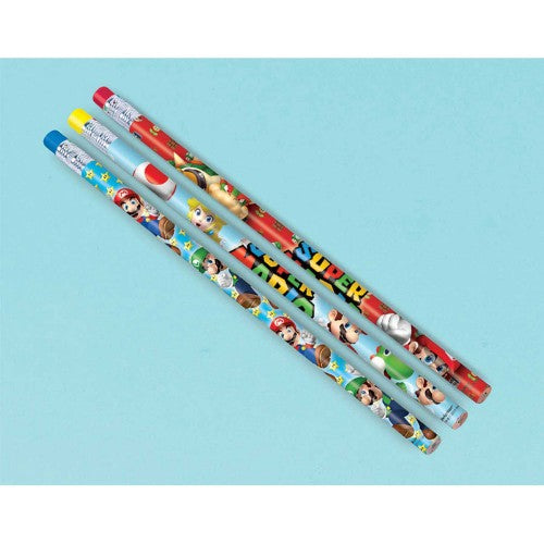 Pencils Favor - Super Mario Brothers (Pack of 12)