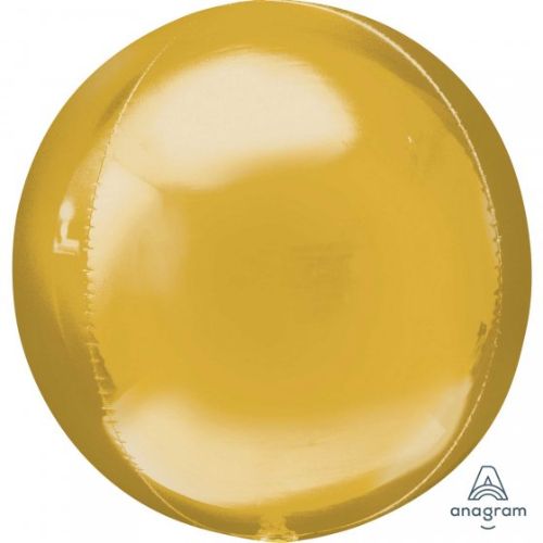Orbz Balloon Jumbo XL Gold, a 53cm self-sealing foil balloon, perfect for elegant celebrations and versatile decor.