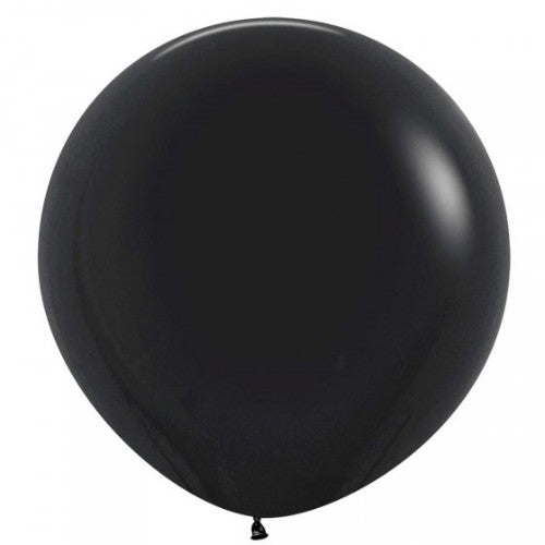 Sempertex 60cm Fashion Black Latex Balloons 080, 3pk - Pack of 3