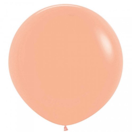 Pack of 3 peach latex balloons, 60cm each, perfect for elegant decor at parties and celebrations.