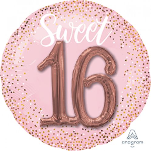 Multi-Balloon Sweet Sixteen Pink Blush