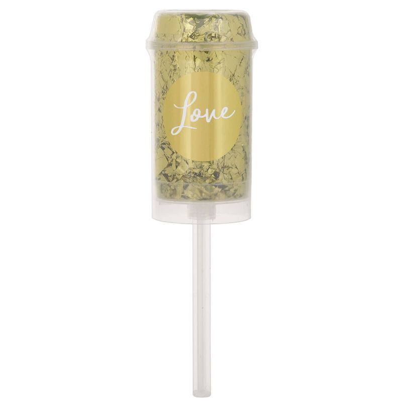Wedding Push Up Confetti Poppers Gold - (Pack of 2)
