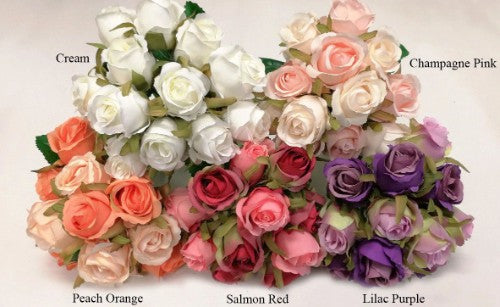 Lifelike White Rose Posy with 12 individual stems, perfect for elegant home decor, weddings, or special events.