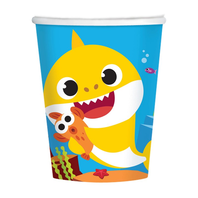 Paper Cups - Baby Shark (266ml) (Pack of 8)