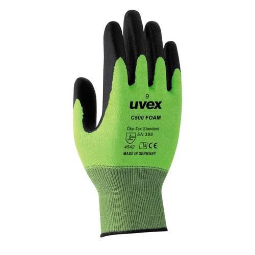 Uvex Bamboo Foam Cut Resistant Gloves in size 11, featuring cut resistance, SoftGrip coating, and excellent dexterity for safety and comfort.