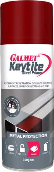 Red metal primer for rusted surfaces, offering anti-corrosive properties and excellent adhesion for steel applications.