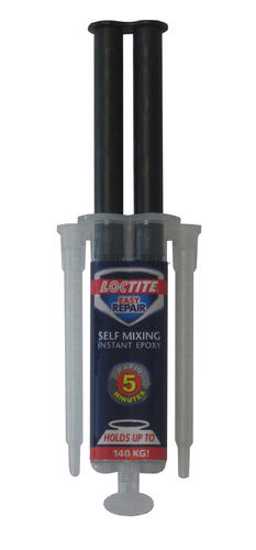 LOCTITE Instant Mix 5 Minute Epoxy in a 14ml tube, ideal for fast bonding of various materials with a water-resistant formula.