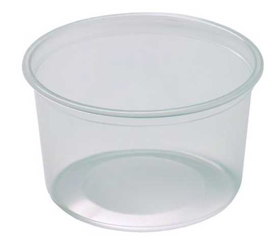 Huhtamaki 500CP Round PP Containers, 550ml, eco-friendly, durable, stackable, ideal for food service and meal prep.