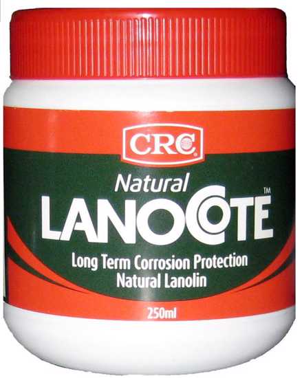 CRC 3220 Lanocote Natural 250ml in an amber paste, offering eco-friendly corrosion protection and versatile anti-seize performance.