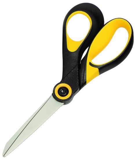 Celco Pro Series 215mm titanium scissors with sharp blades, rubberized grip, and large finger holes for comfort and precision cutting.