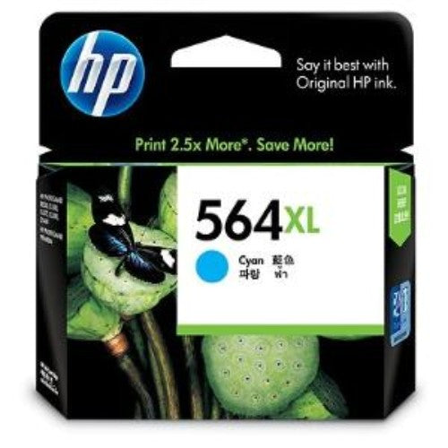 HP 564XL Ink Cartridge in Cyan for vibrant, long-lasting prints with high capacity, ideal for photos and documents.