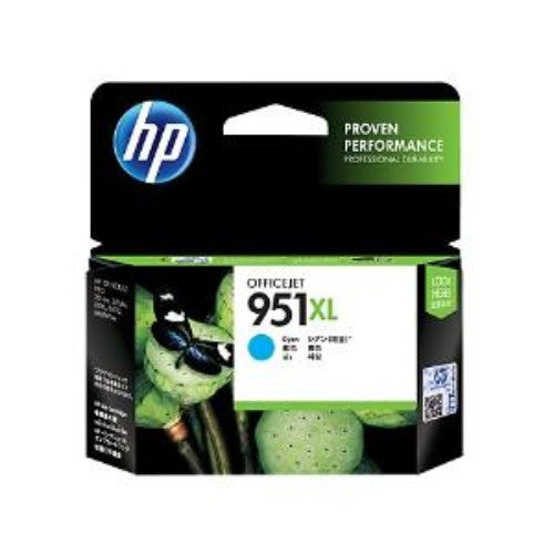 High-capacity cyan ink cartridge, HP 951XL, delivers 1500 pages of vibrant, professional-quality prints for home and office.