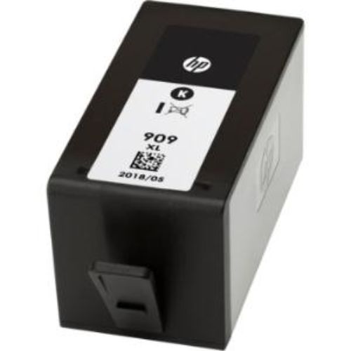 HP 909XL Black Ink Cartridge for inkjet printing, high yield of 1500 pages, ensures vibrant, professional-quality prints.