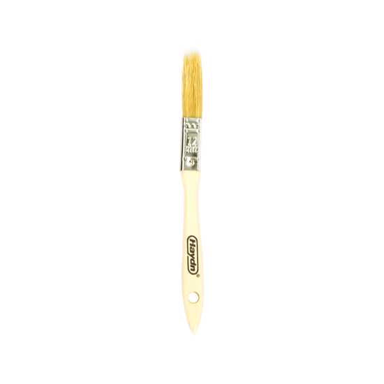 Haydn Chip Brush 12mm featuring a wooden handle, disposable design, ideal for epoxy and adhesive applications.