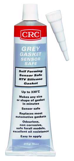 CRC 8637 Grey Gasket Sensor Safe RTV Silicone tube, ideal for high torque applications and replaces various gaskets easily.