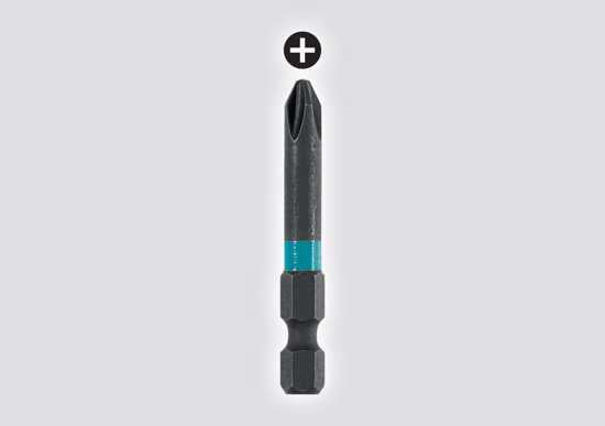 Makita ImpactX Phillips #1 Power Bit, 305mm, precision tips, S2 steel, corrosion-resistant, ideal for high-torque applications.