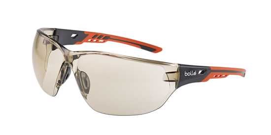 Bolle Ness+ Platinum Safety Glasses with wrap-around frame and anti-fog coating for enhanced comfort and vision.