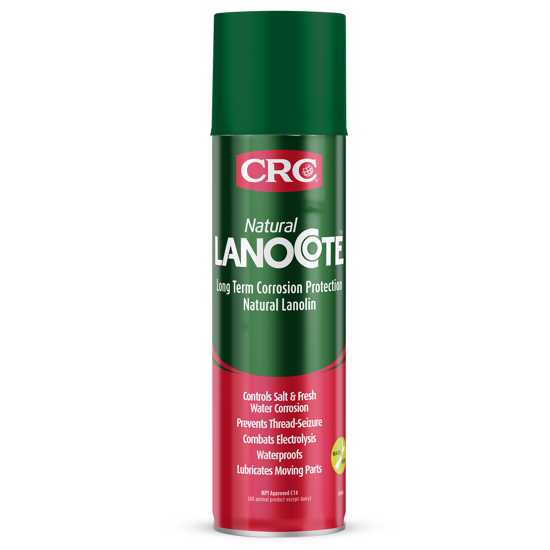 CRC 3020 Lanocote Natural Spray 500ml provides eco-friendly corrosion protection and lubrication for various surfaces.